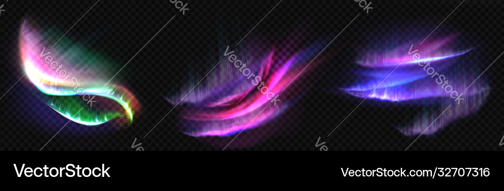 Arctic aurora borealis polar northern lights Arctic aurora borealis polar northern lights vector image