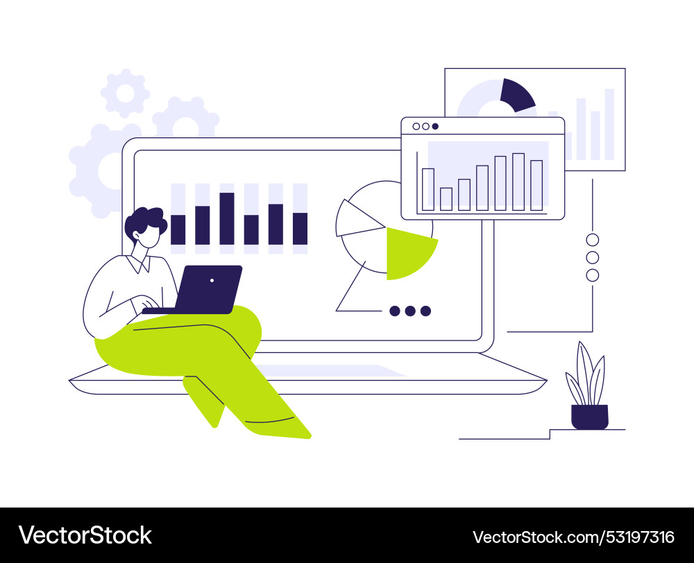 Collecting business data abstract concept Collecting business data abstract concept vector image
