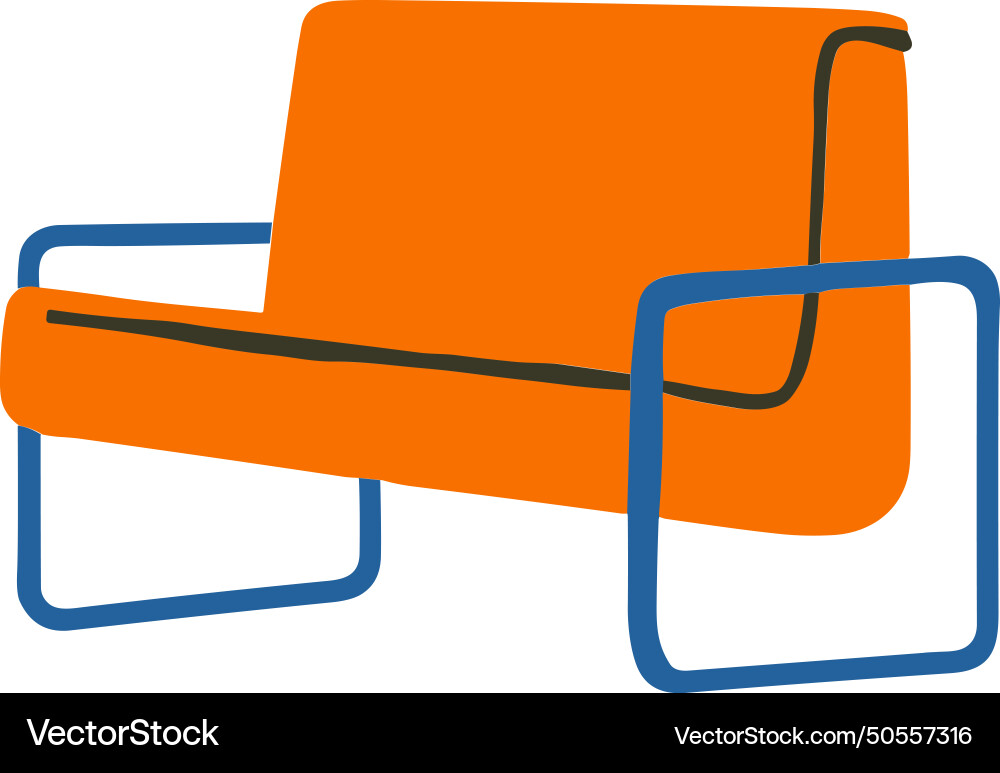 Couch flat style isolate on background Vector Image