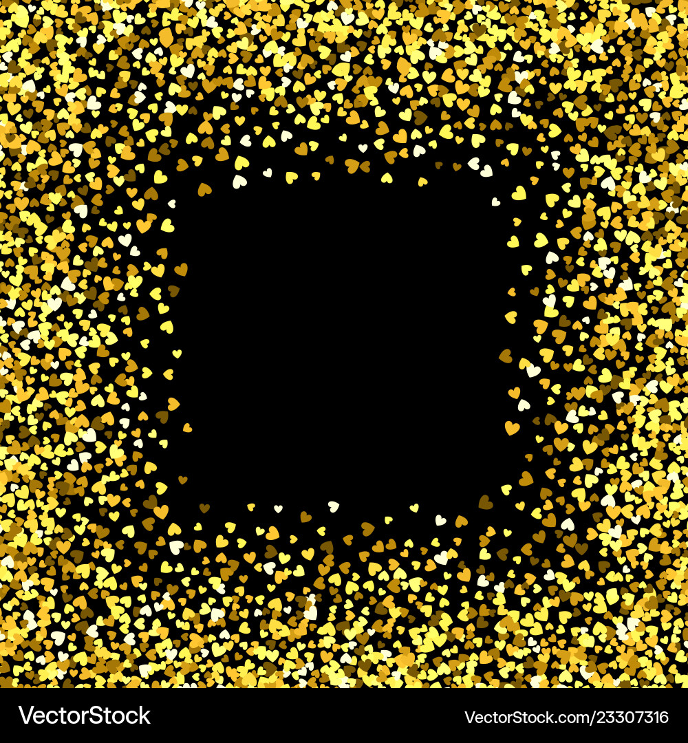 Frame or border of random scatter hearts Frame or border of random scatter hearts vector image