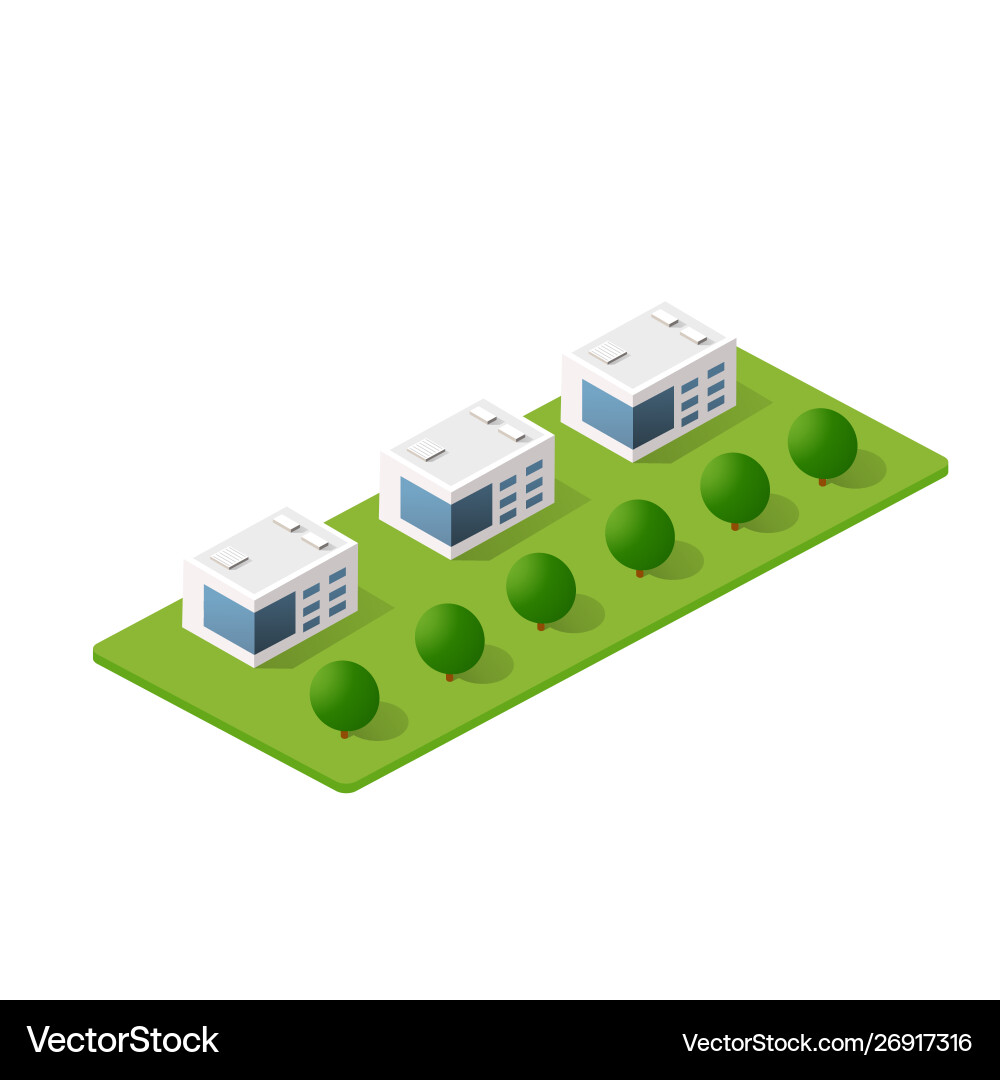 Isometric 3d module block vector image