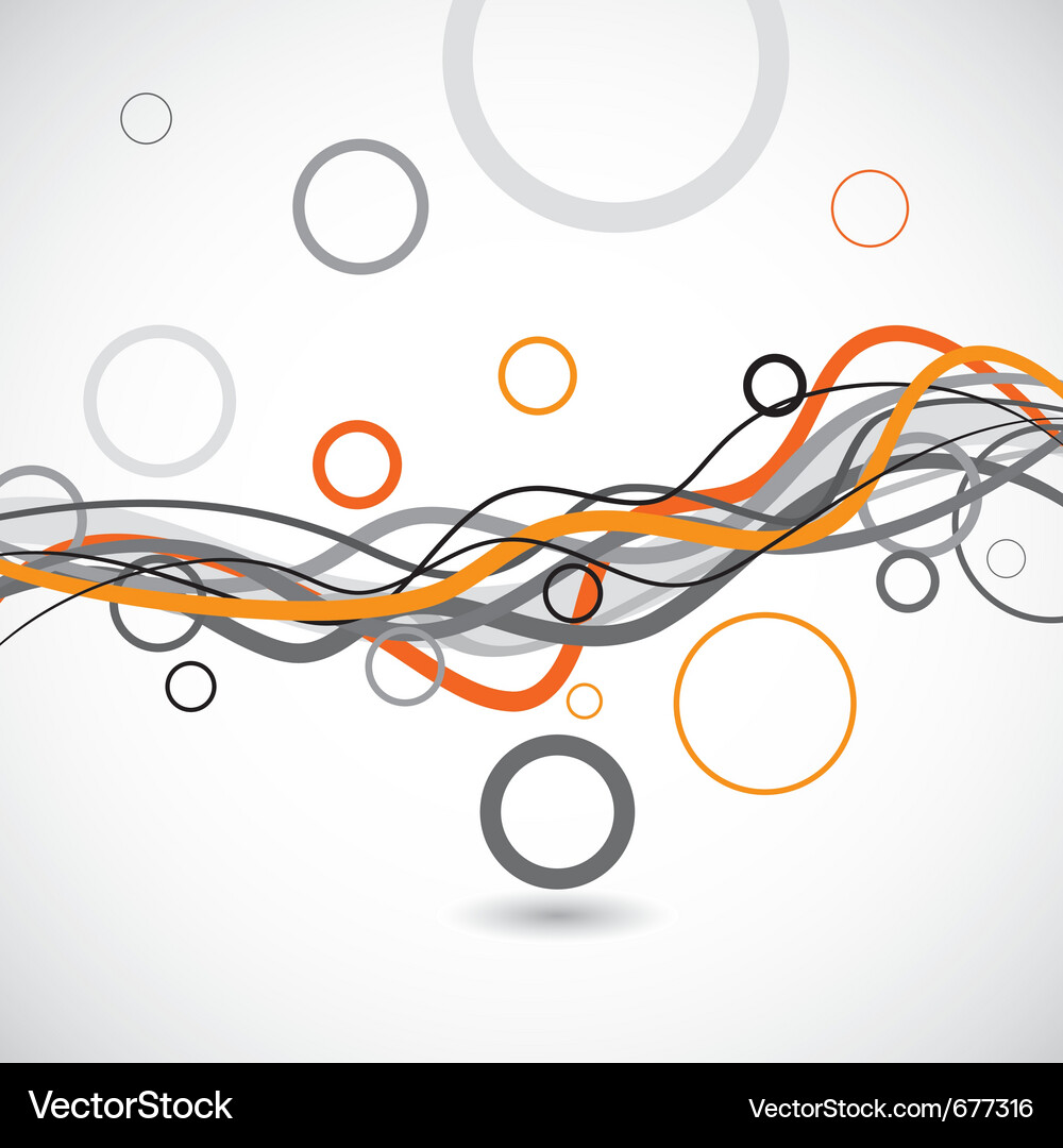 Lines and circles abstract background Vector Image
