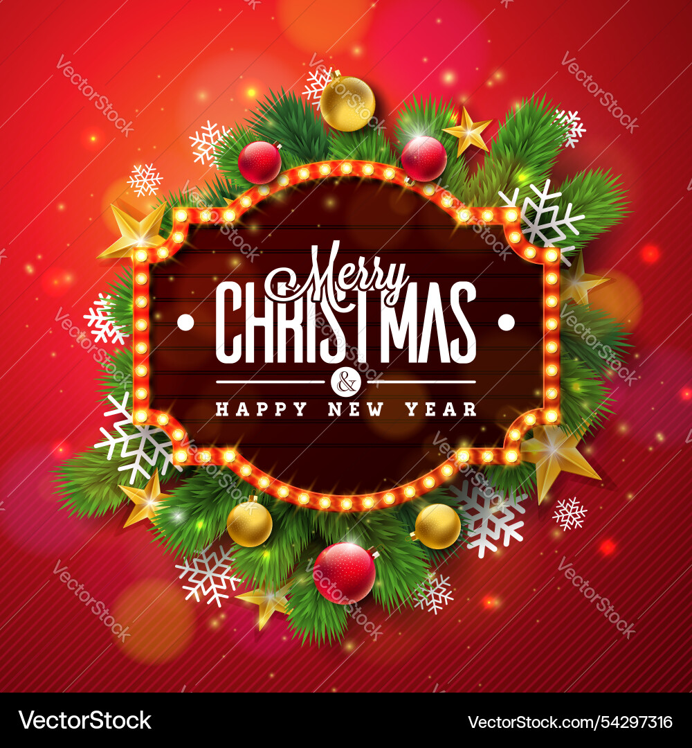 Merry christmas and happy new year banner Merry christmas and happy new year banner vector image