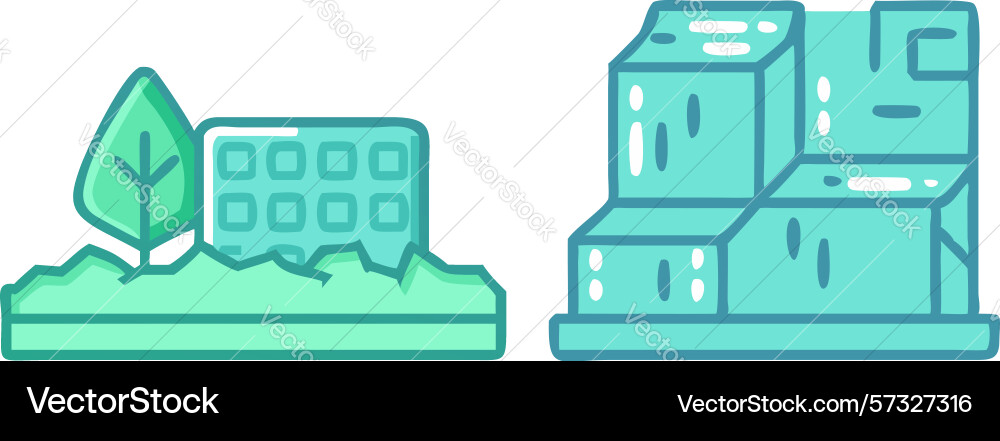 Modern factory production line automated vector image