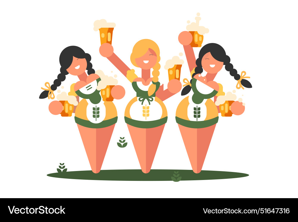 Oktoberfest celebration cheers Oktoberfest celebration cheers vector image