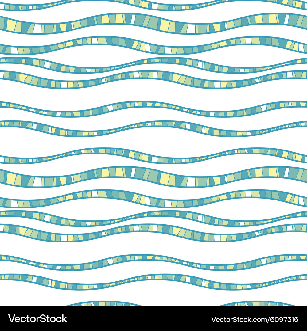 Seamless pattern of wavy lines Vector Image