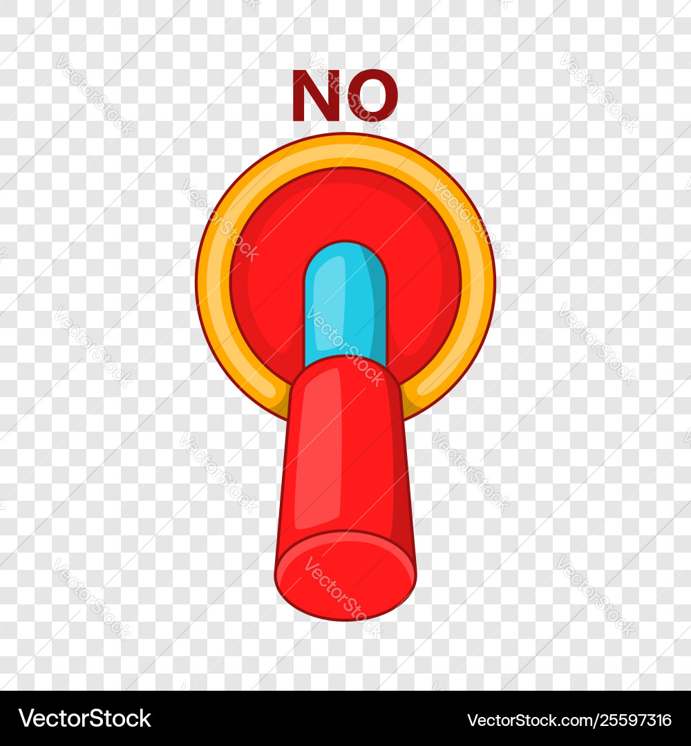 Toggle switch button in disagree position icon Toggle switch button in disagree position icon vector image