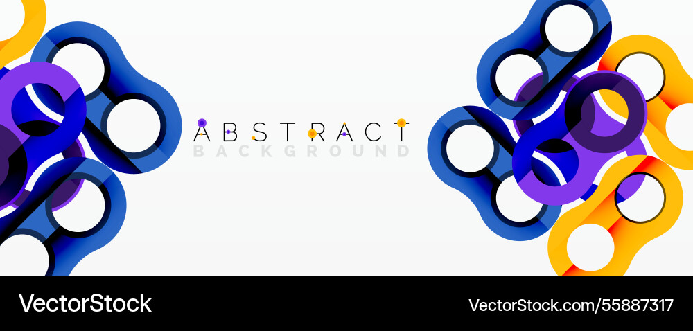Abstract composition with intertwined circular Abstract composition with intertwined circular vector image