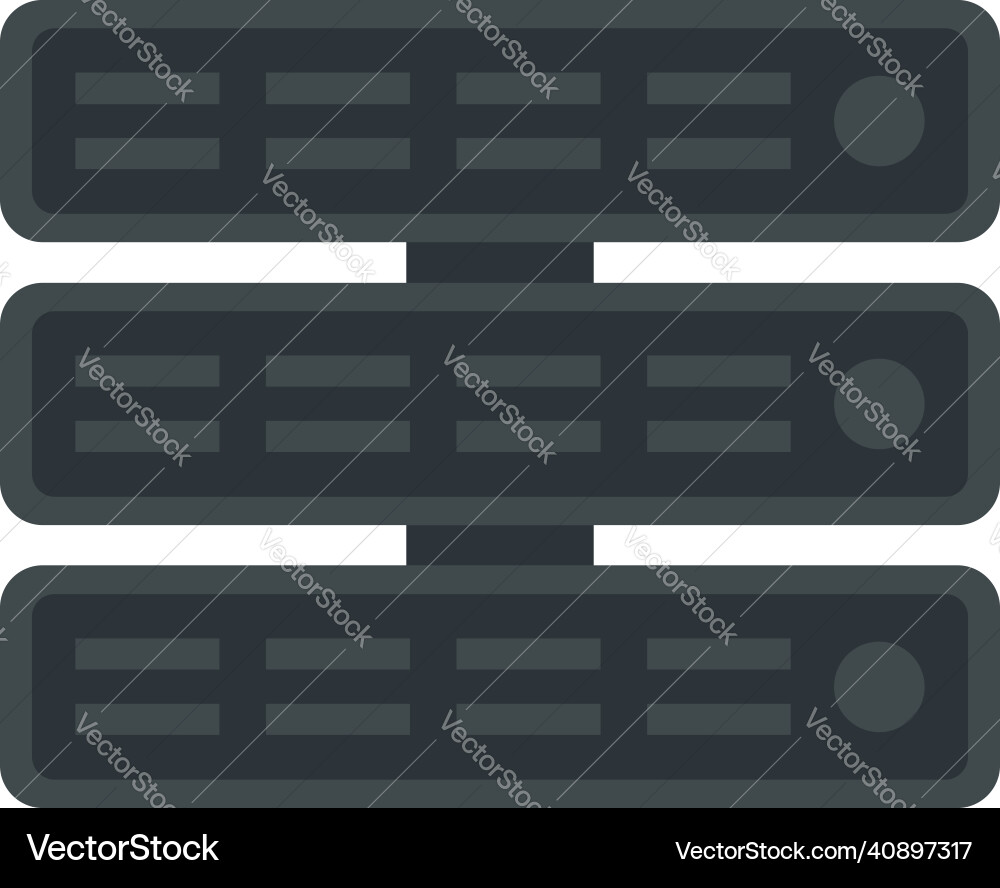 Test software server icon flat isolated vector image
