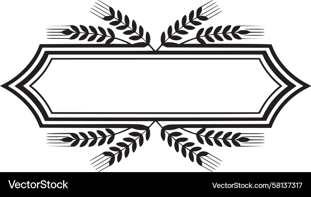 Wheat Border Pattern Vector Image