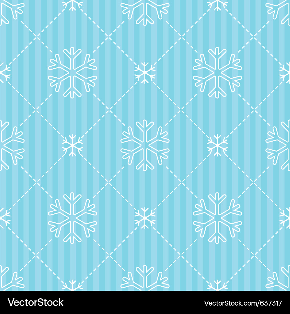 Winter Snowflake Pattern Vector Image