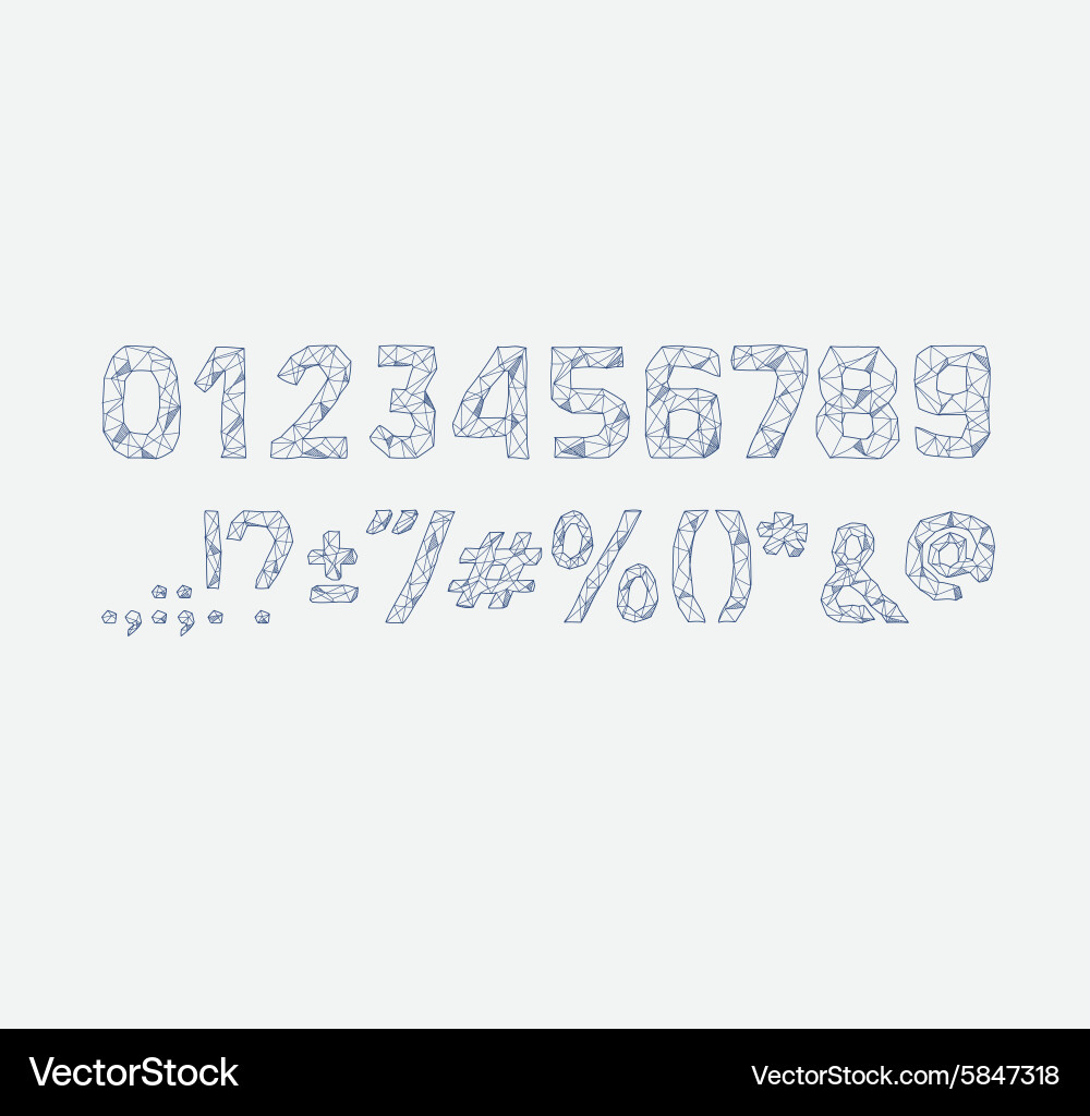Alphabet abc font type numbers characters Vector Image