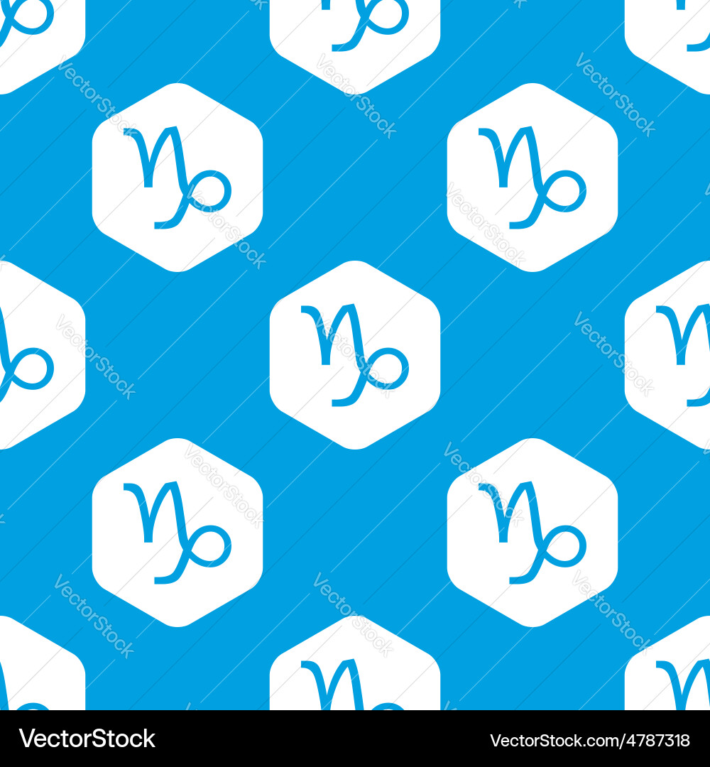 Capricorn hexagon pattern Vector Image