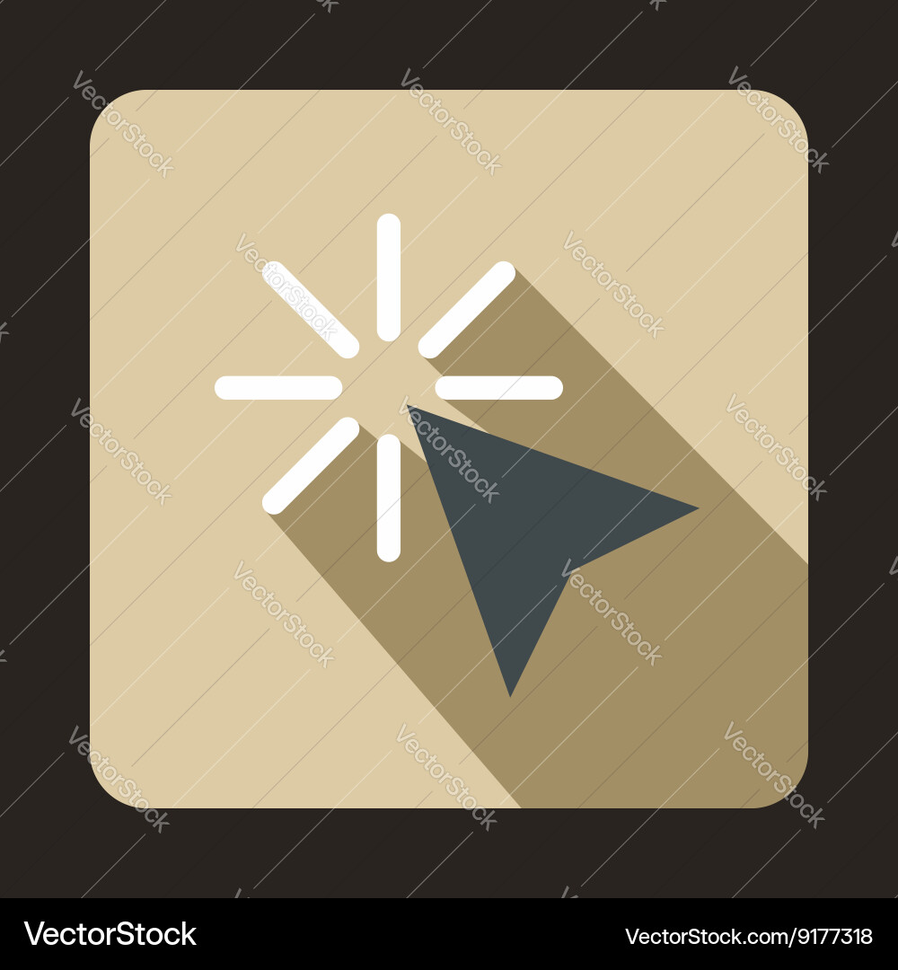 Cursor arrow selection icon flat style Vector Image