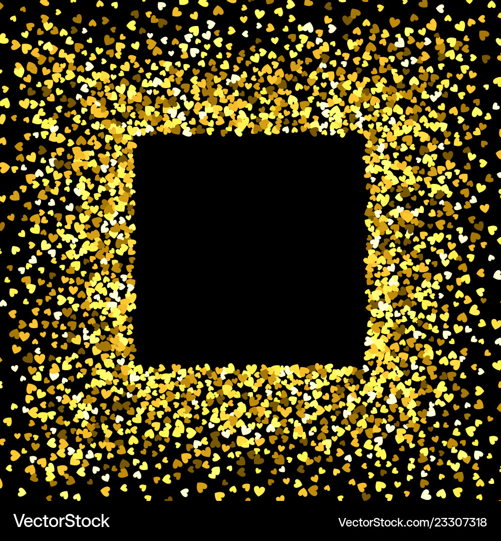 Frame or border of random scatter hearts Frame or border of random scatter hearts vector image