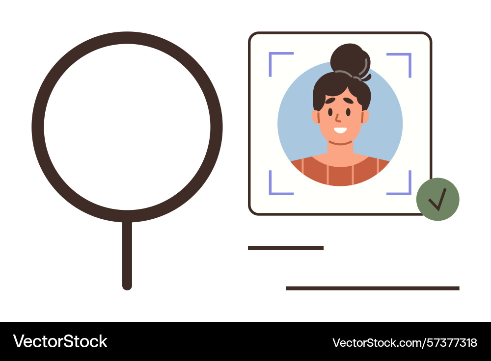 User identification process with profile picture User identification process with profile picture Vector Image