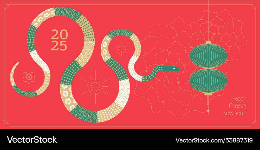 2025 chinese new year greeting card 2025 chinese new year greeting card vector image