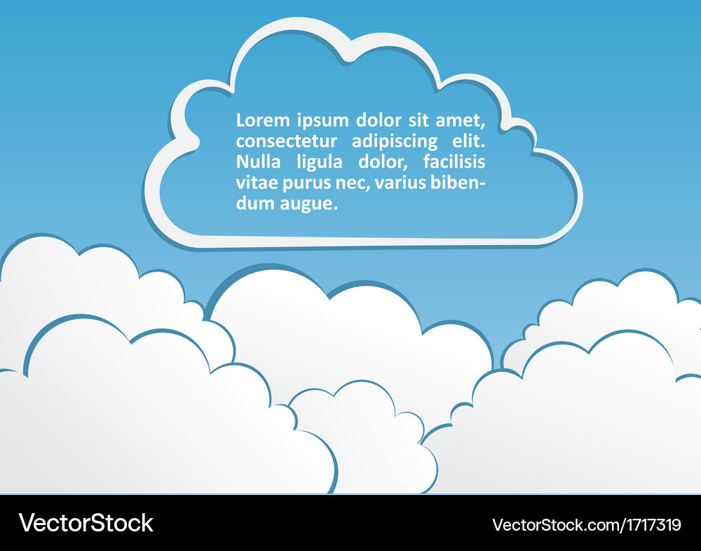 Abstract background with clouds Vector Image