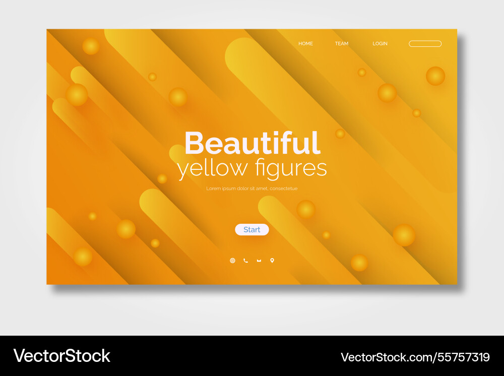 Abstract gradient landing page template Vector Image