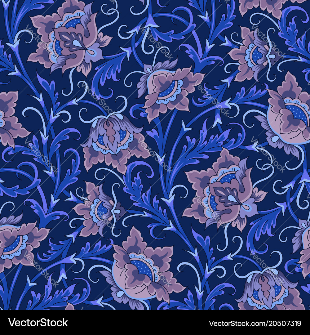 Arabic pattern blue Royalty Free Vector Image - VectorStock