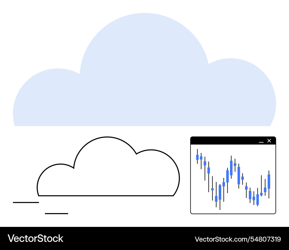 Cloud computing and data analytics concept Cloud computing and data analytics concept vector image