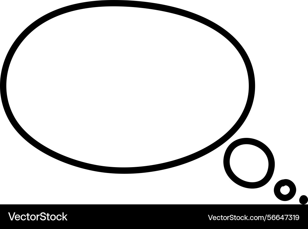 Empty thought bubble is representing thinking Empty thought bubble is representing thinking vector image