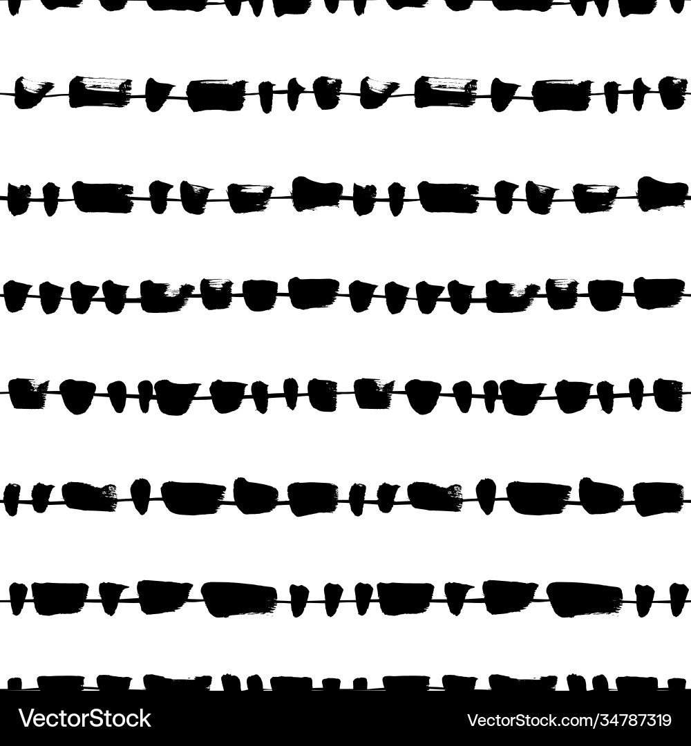 Hand drawn horizontal lines with splotches pattern Hand drawn horizontal lines with splotches pattern vector image