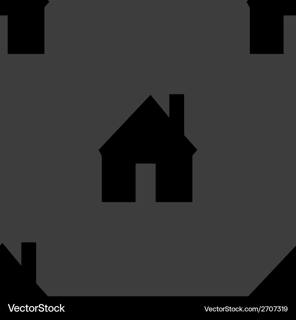 Home web icon flat design seamless pattern Vector Image
