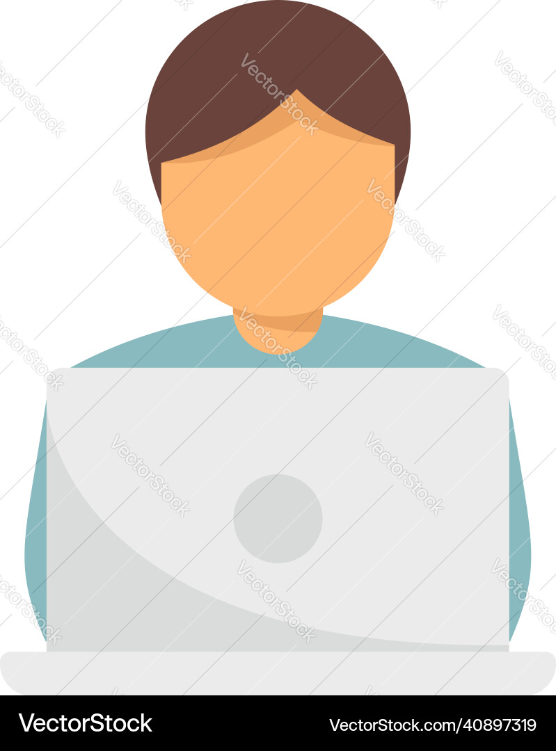 Laptop testing software icon flat isolated Laptop testing software icon flat isolated vector image