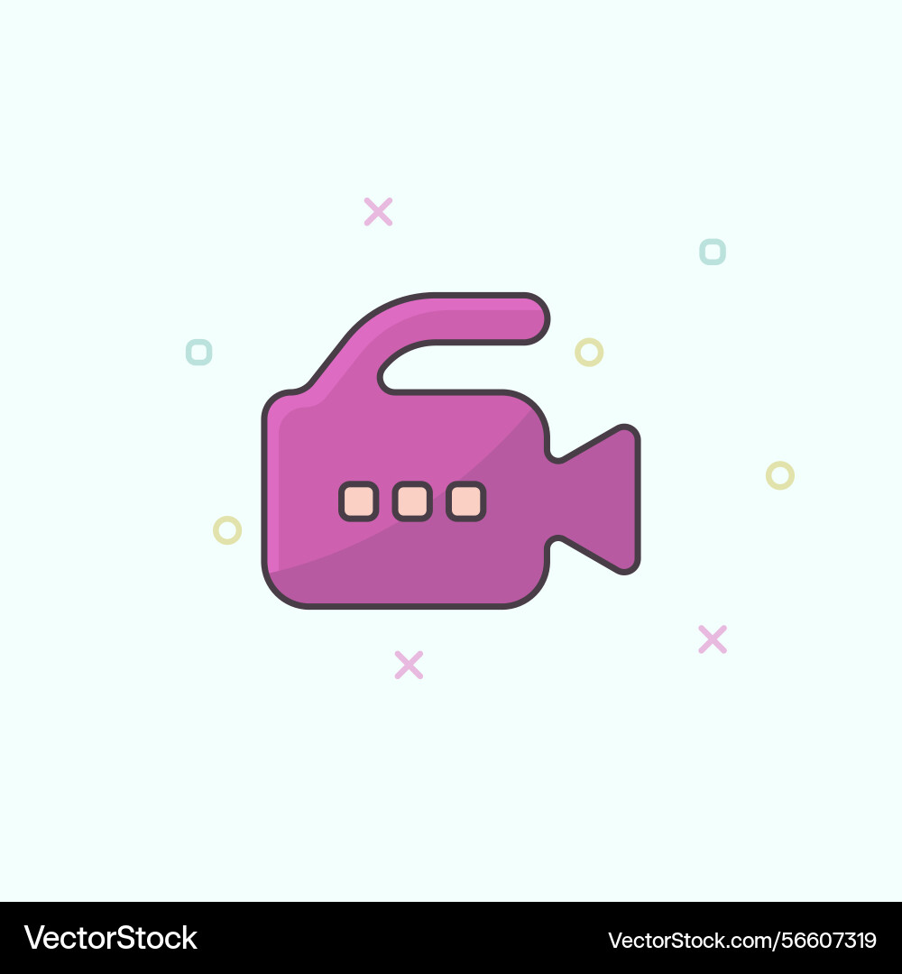 Modern ui file video recorder icon suitable Vector Image