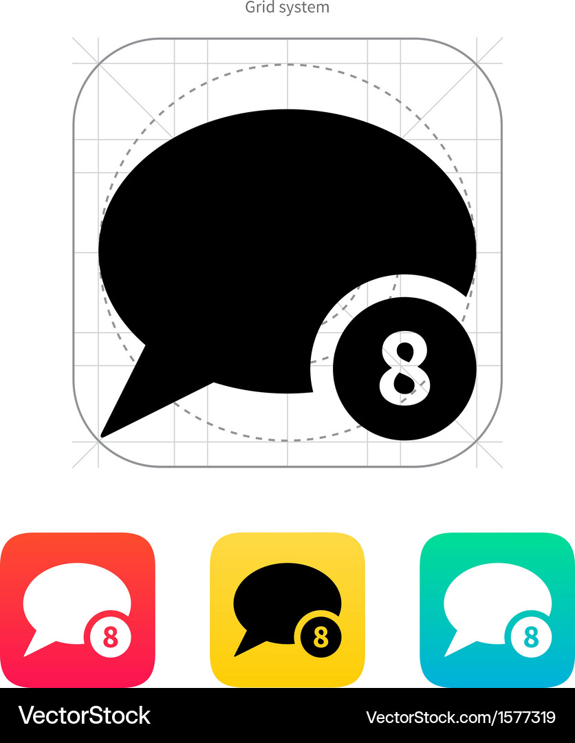 Number Message Bubble Icon Vector Image