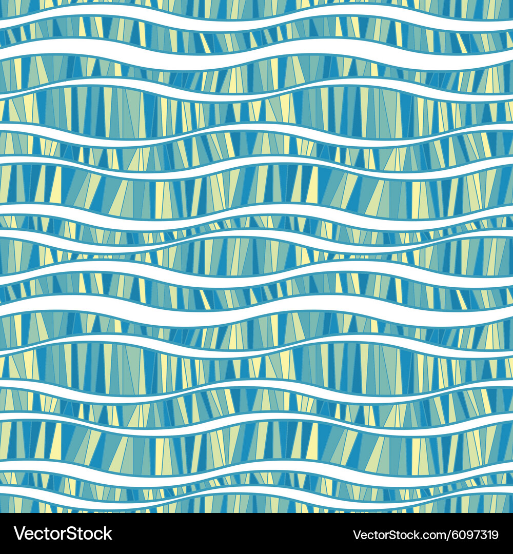 Seamless pattern of wavy lines Vector Image