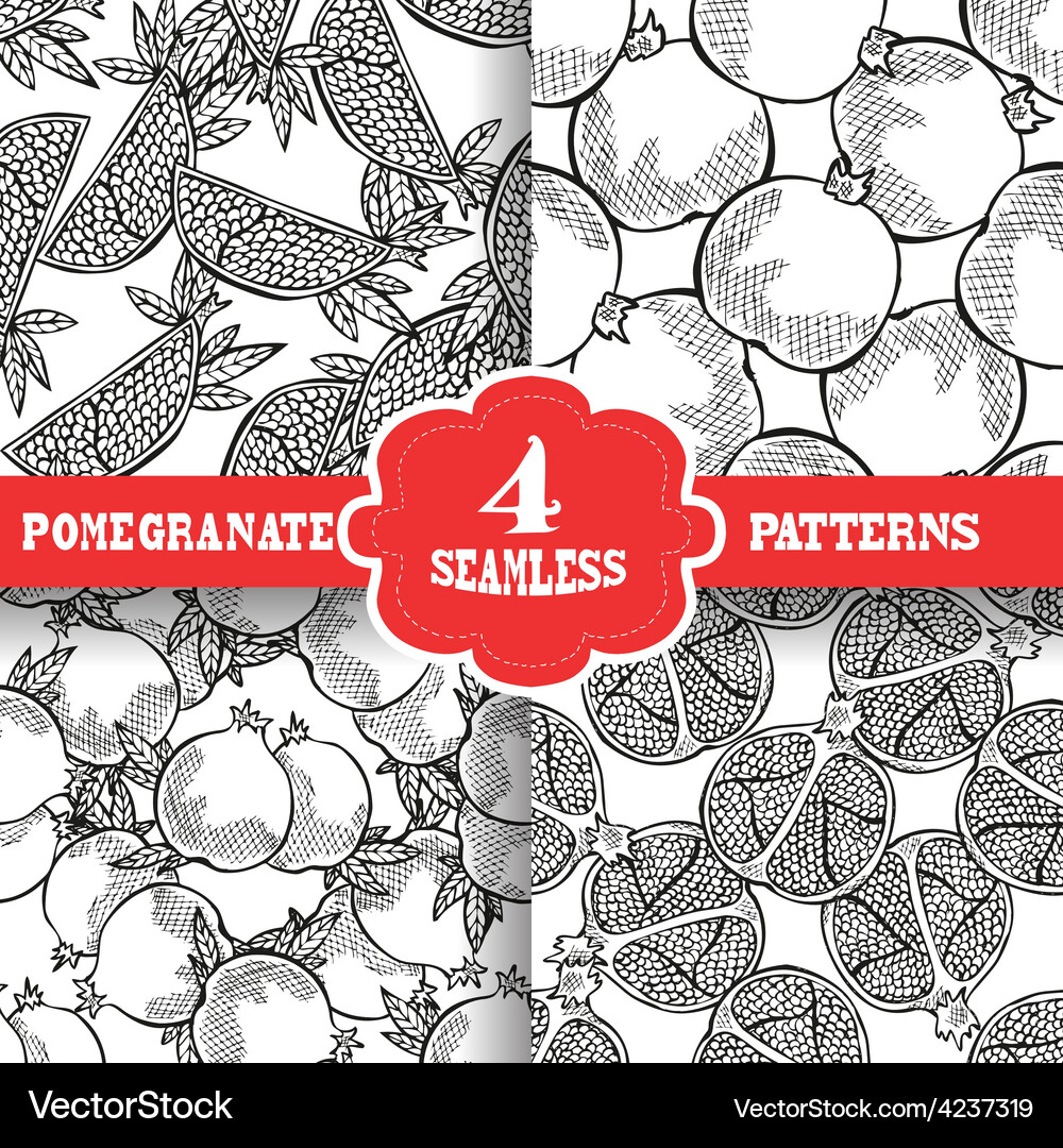 Seamless patterns set Vector Image