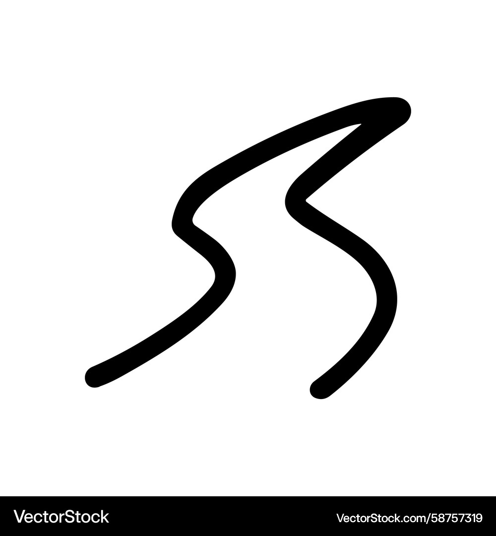 Simple line art swirl shape abstract design Simple line art swirl shape abstract design Vector Image