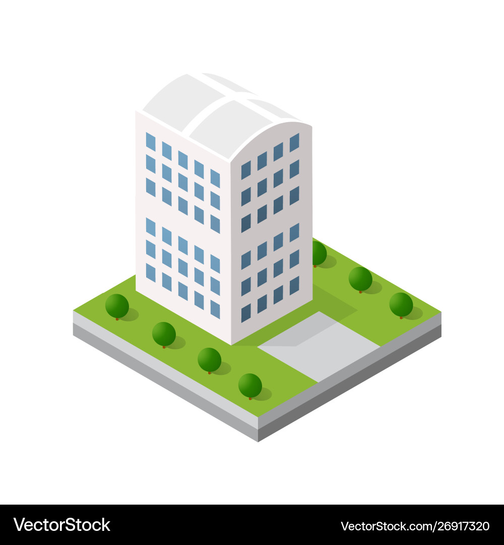 Isometric 3d module block Isometric 3d module block vector image
