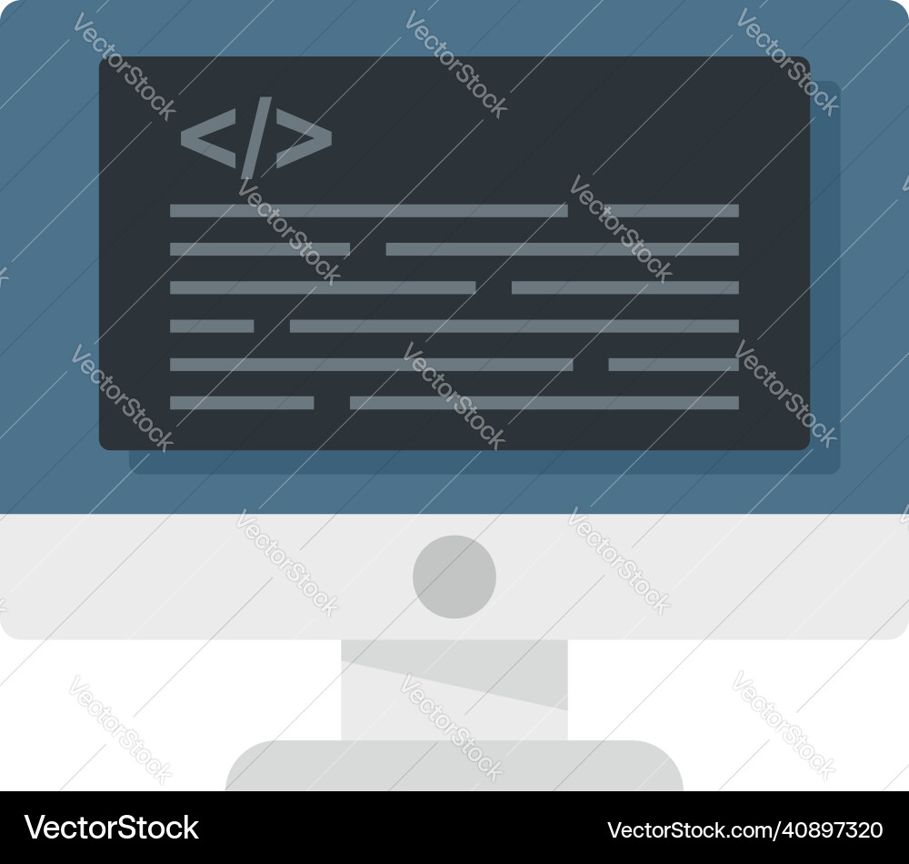 Online testing software icon flat isolated Online testing software icon flat isolated vector image