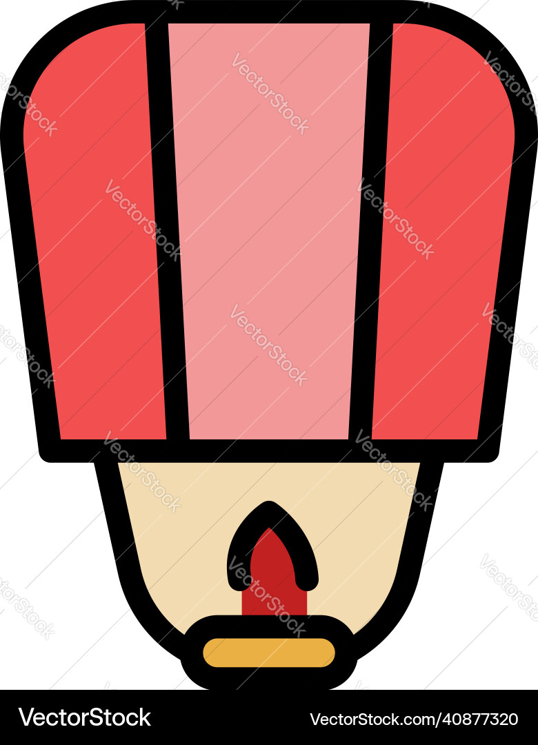 Party floating lantern icon color outline Party floating lantern icon color outline Vector Image