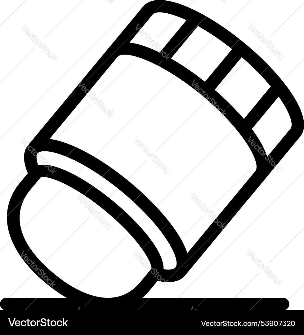 Round push button switch being pressed down icon Round push button switch being pressed down icon vector image