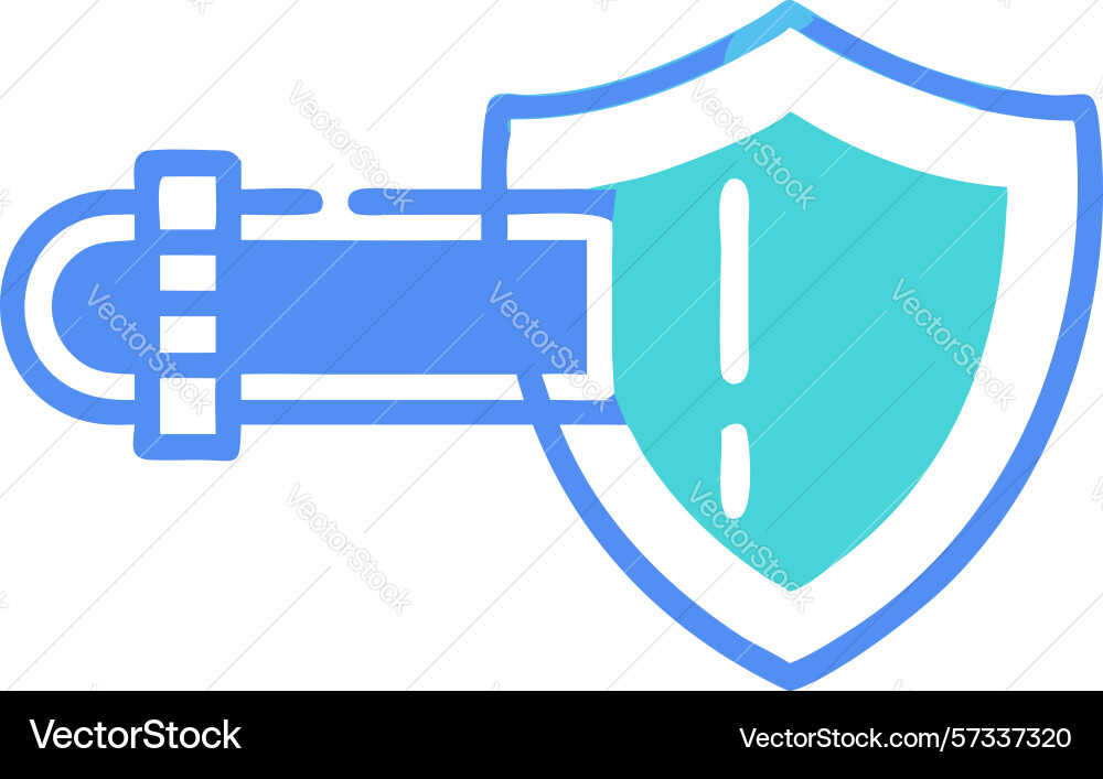 Secure connection shield icon for network Vector Image