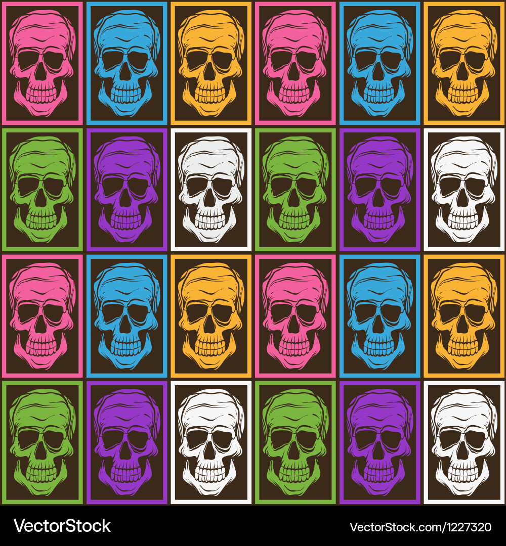 Skull Pattern Background vector image