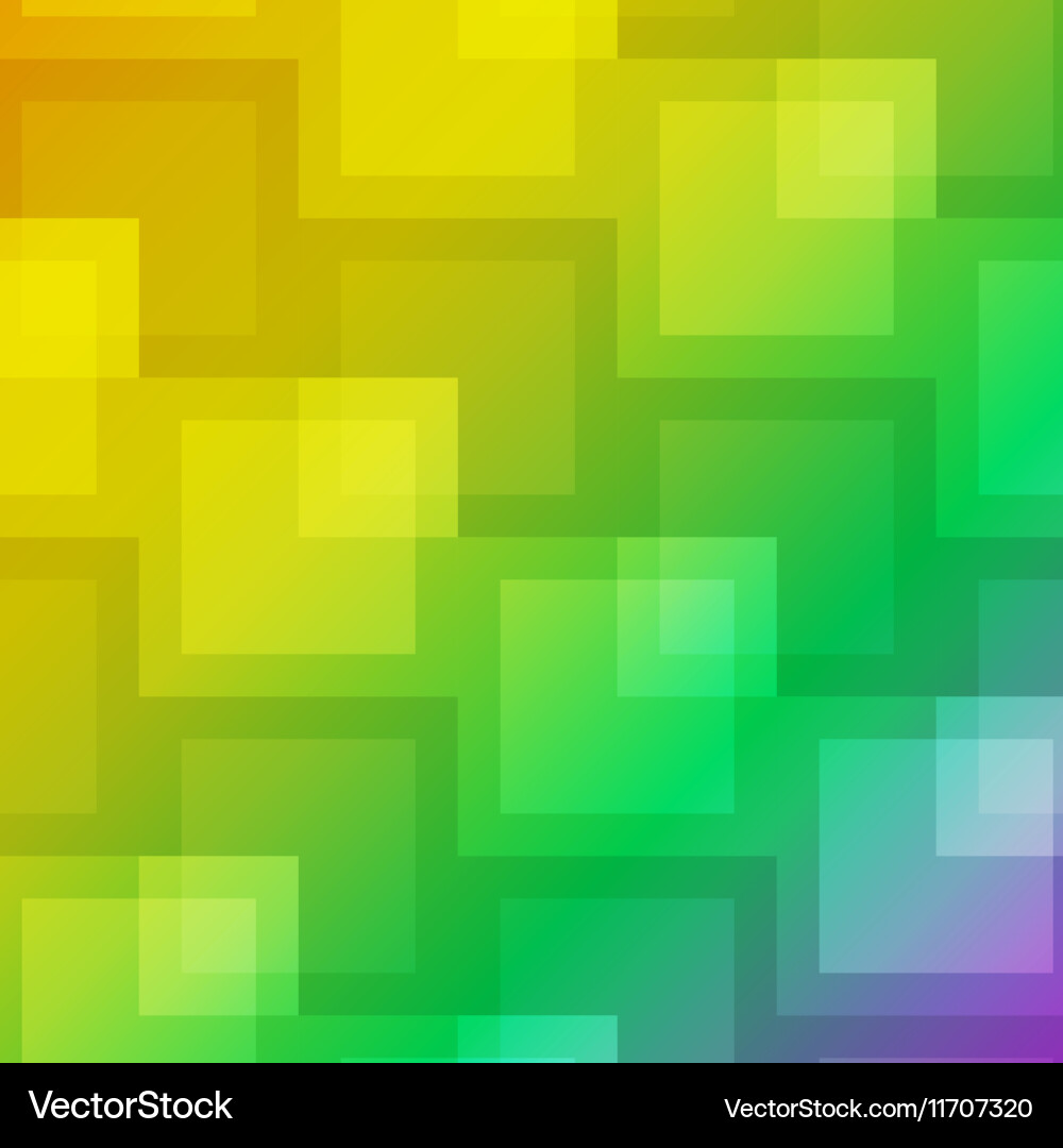 Square shape abstract on colorful background vector image
