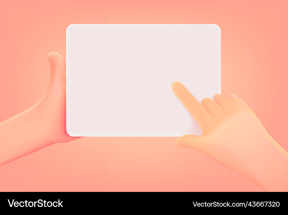 Using tablet computer with blank screen 3d Using tablet computer with blank screen 3d vector image