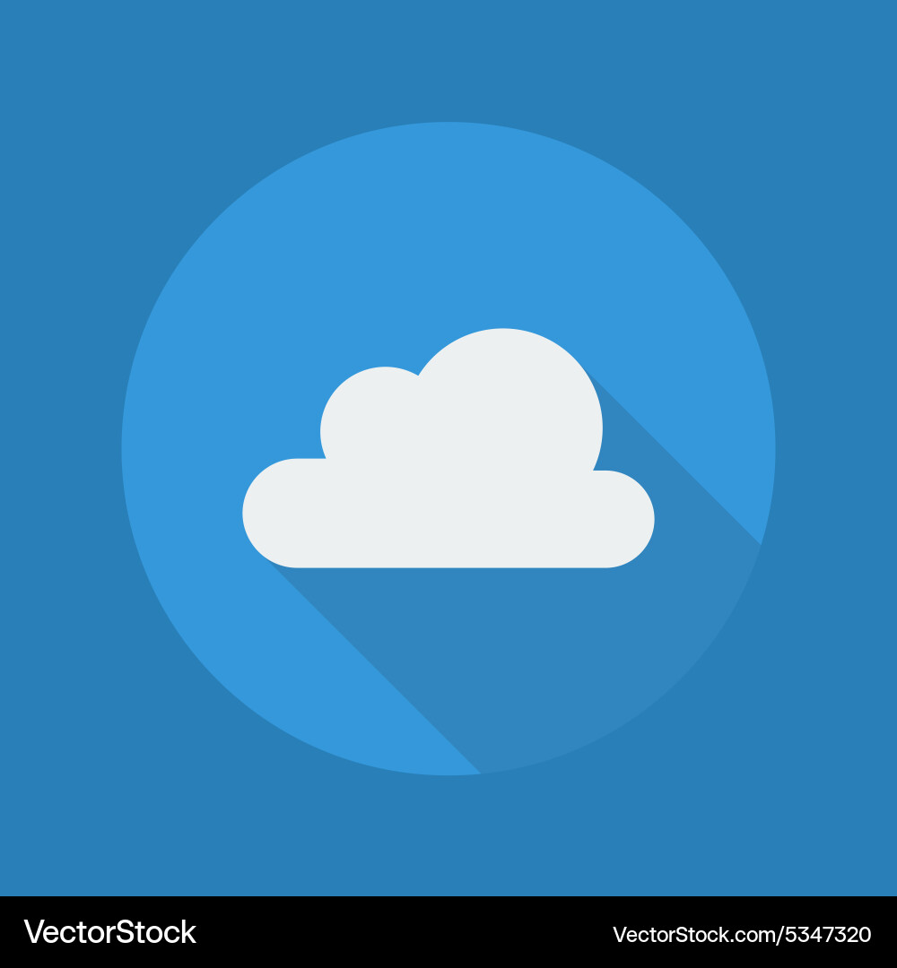 Weather flat icon cloudy Royalty Free Vector Image