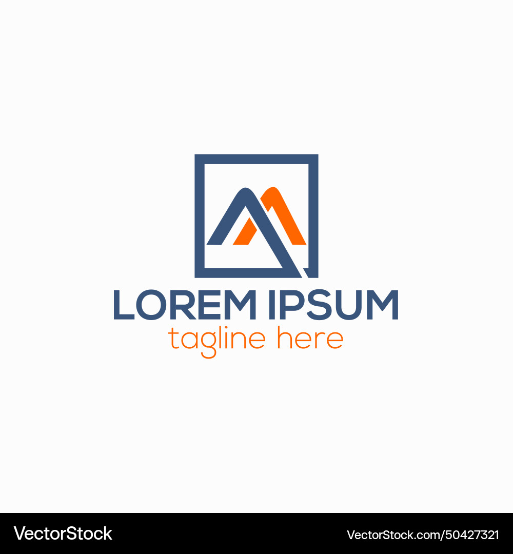 Aa Brief Immobilien Haus Hypothek Logo Vektorbild