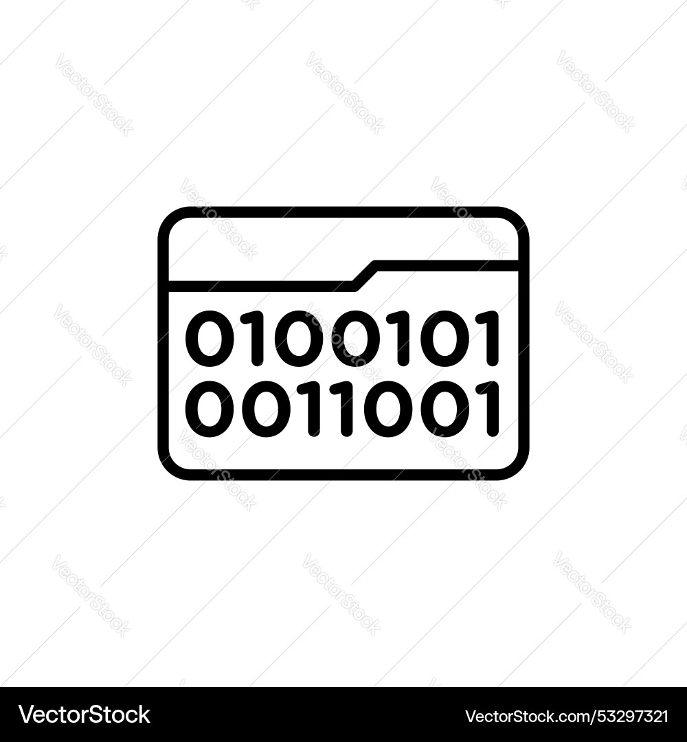 Binary code icon set computer software 01 Binary code icon set computer software 01 vector image