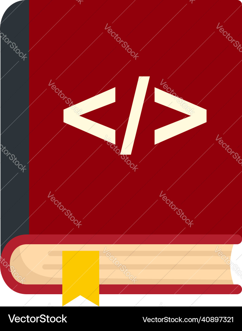 Book software testing icon flat isolated Book software testing icon flat isolated vector image