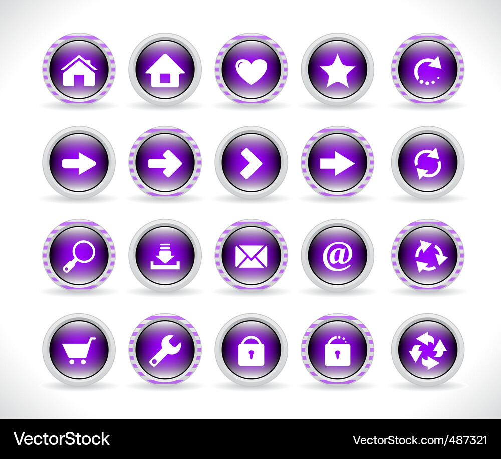 Buttons for web design Vector Image