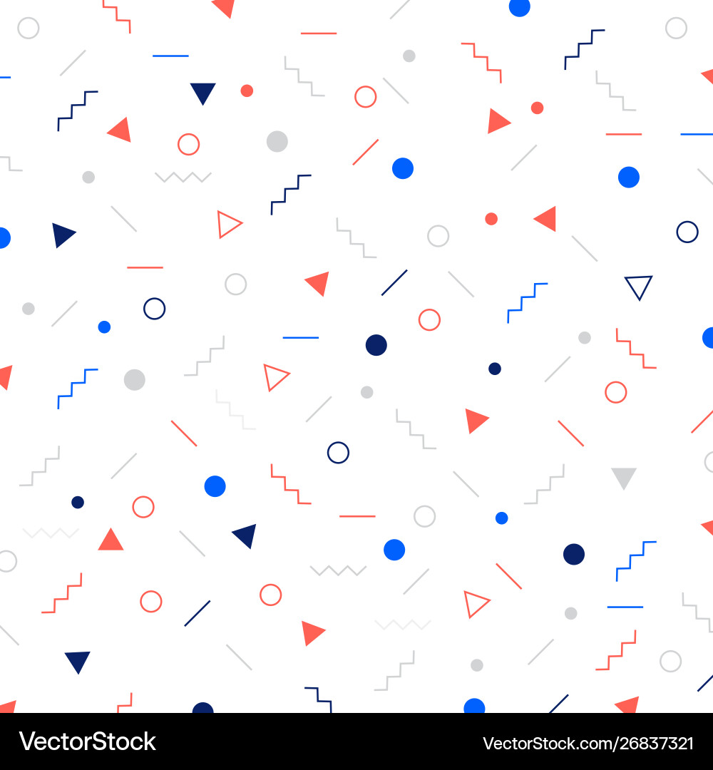 Geometric Memphis Pattern vector image