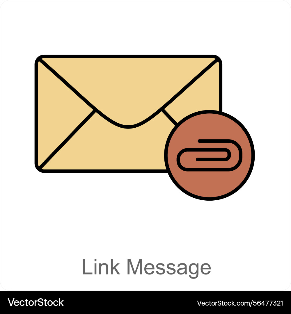 Link message icon concept Vector Image