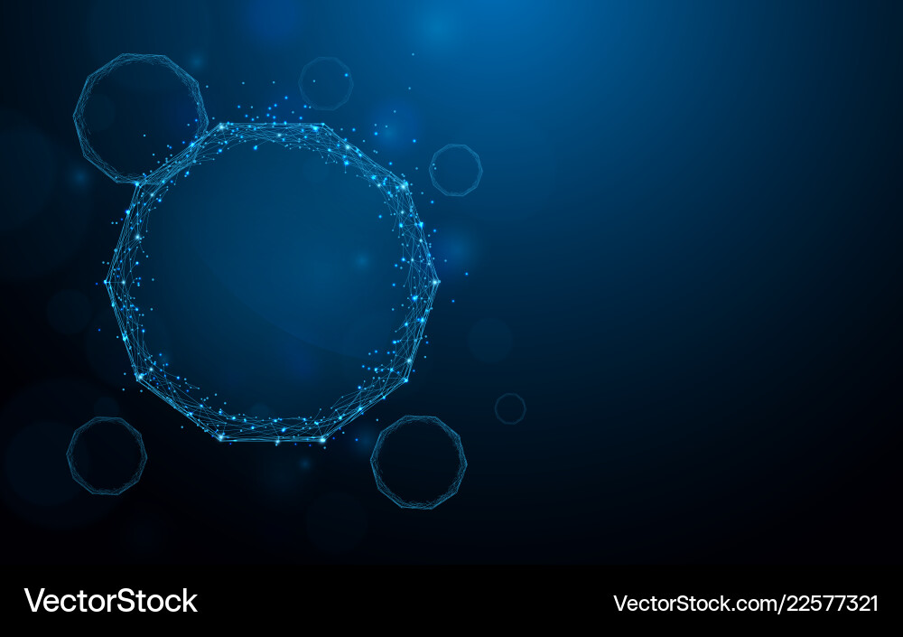 Molecule structure for science form lines Vector Image